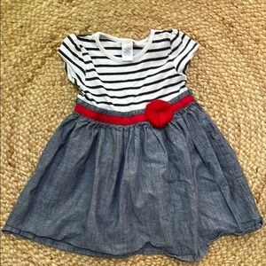 Girls Gymboree chambray and knit dress